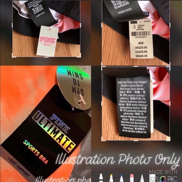 NEW Victoria Secret PINK Sports Bra Medium NWOT - Picture 11 of 15